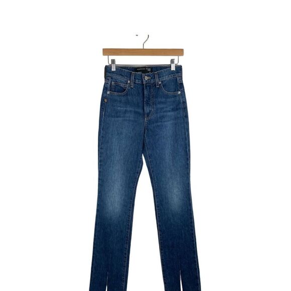 Veronica Beard NEW Keane Long Straight Leg Jeans Size 24 Split Front $298 - Picture 7 of 14